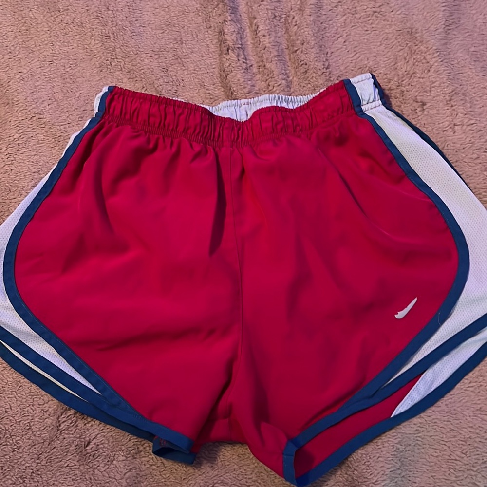 Nike Dri-Fit Pink and Blue Athletic Shorts